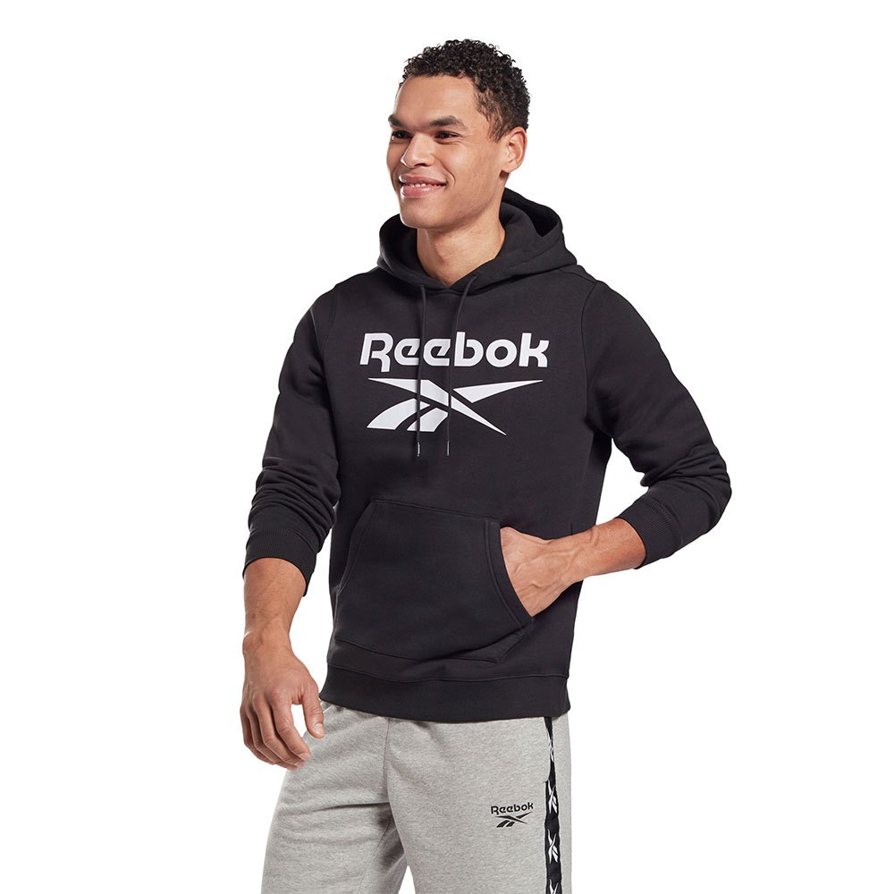 reebok identity big logo hoodie noir l homme