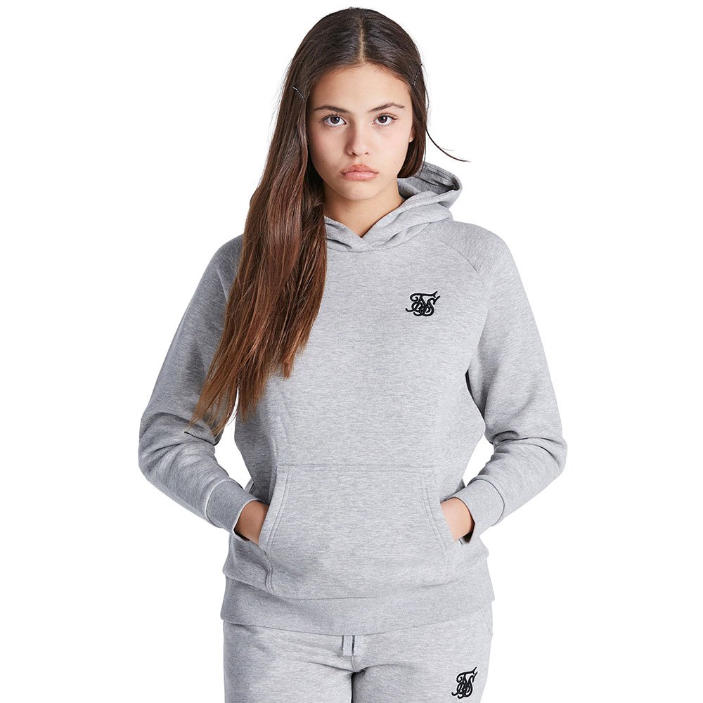 siksilk essentials overhead hoodie gris 13-14 years fille