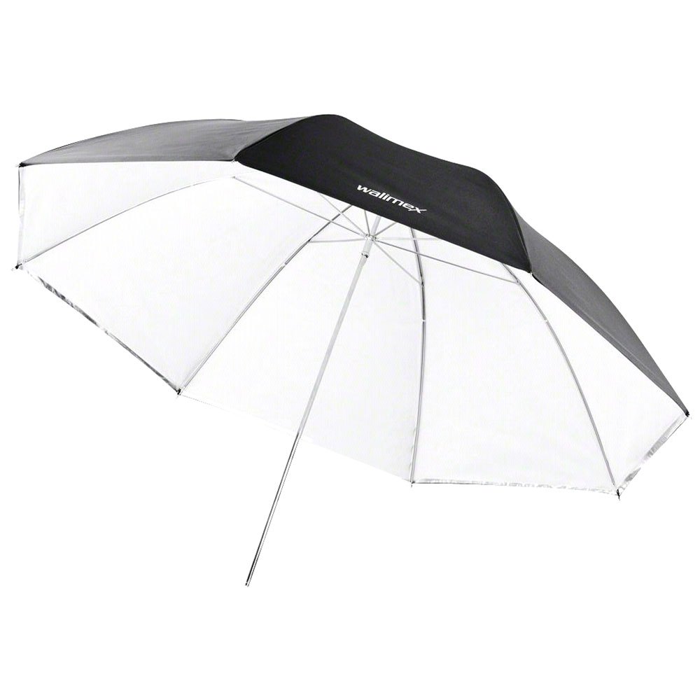 walimex 2 in 1 reflex&translucent umbrella 109 cm blanc,noir