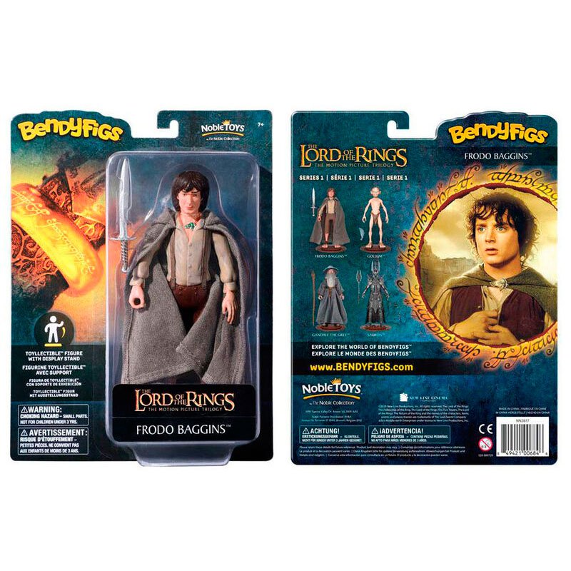 noble collection maleable bendyfigs frodo the 19 cm multicolore