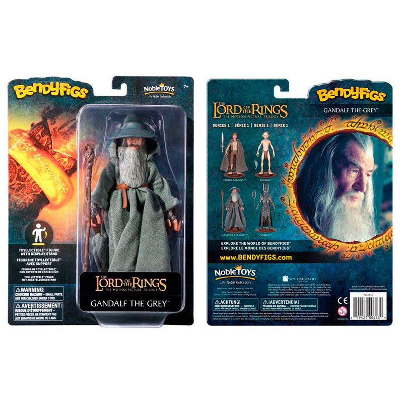 noble collection maleable bendyfigs gandalf the 19 cm multicolore