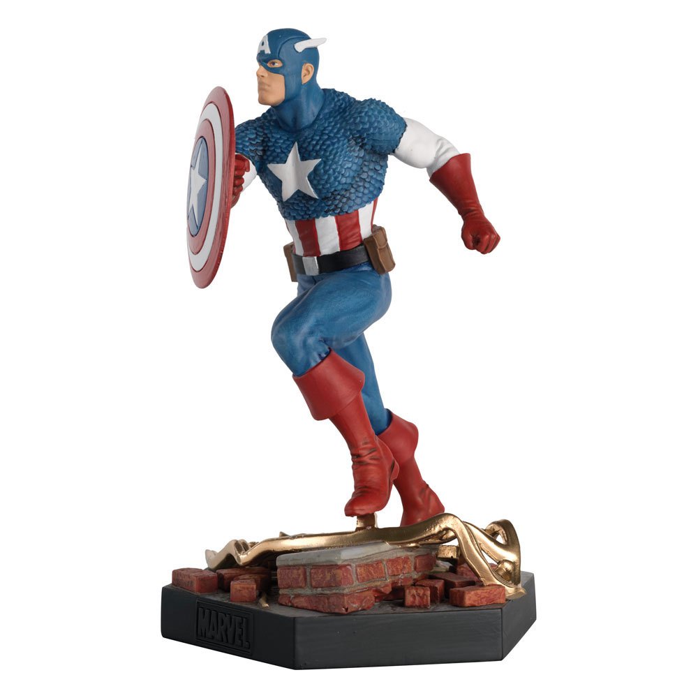 eaglemoss hero collector captain america battle pose scale 1/18 captain america figure multicolore