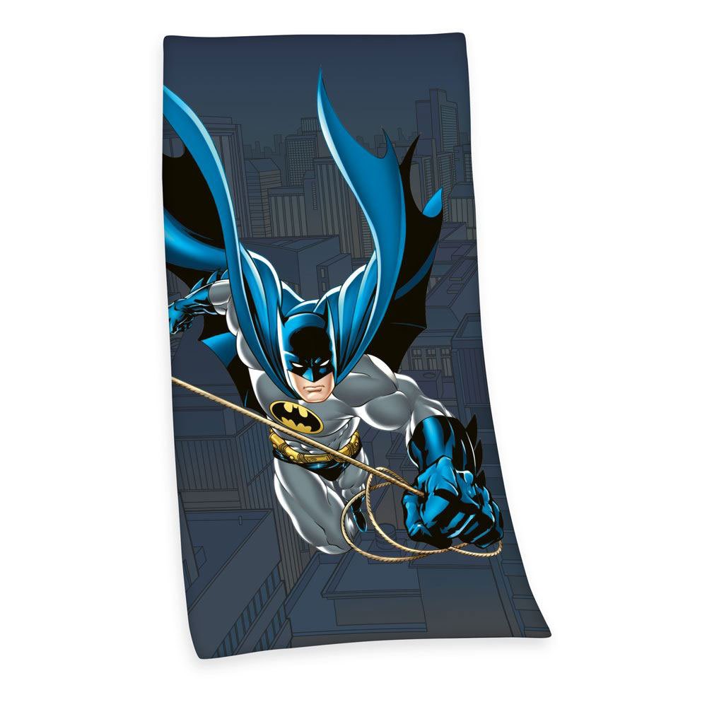 herding batman velour towel comic 70x140 cm bleu