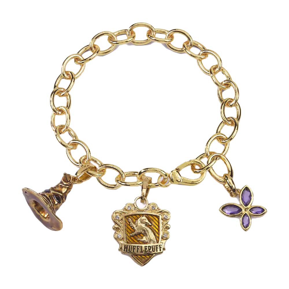 noble collection lumos hufflepuff harry potter bracelet doré