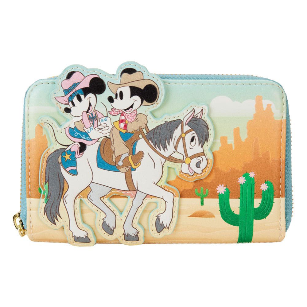 loungefly wallet western mickey and minnie multicolore