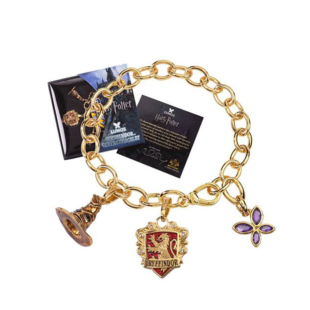 noble collection charm bracelet lumos gryffindor gold plated doré