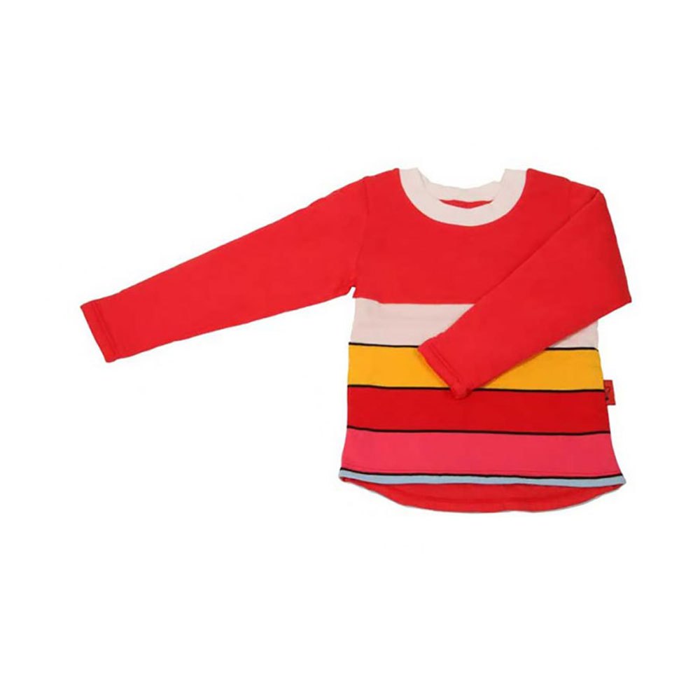 penguinbag stripes long sleeve t-shirt rouge 24 months-4 years