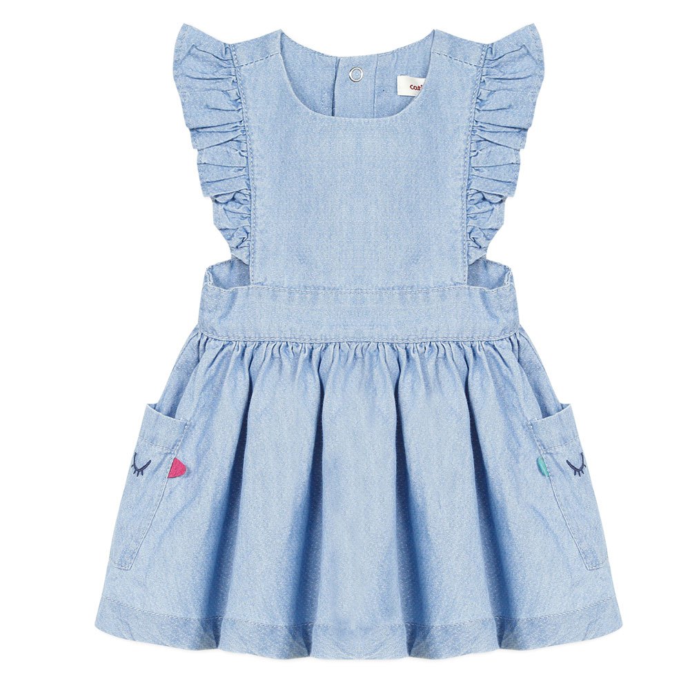 catimini floral short dress bleu 18 months