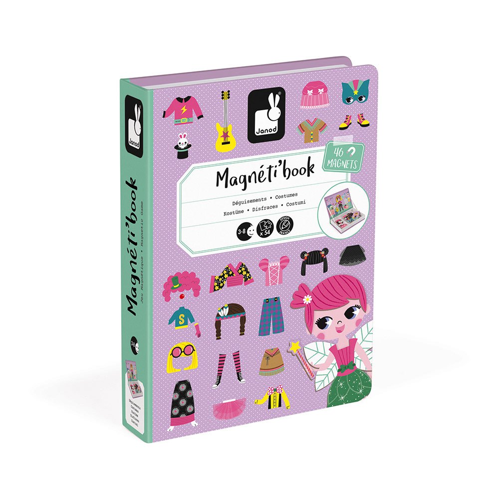 janod girl´s costumes magneti´book educational toy multicolore 3-8 years