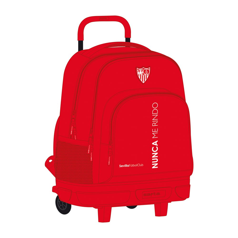 safta sevilla fc corporative compact removable 33l backpack rouge