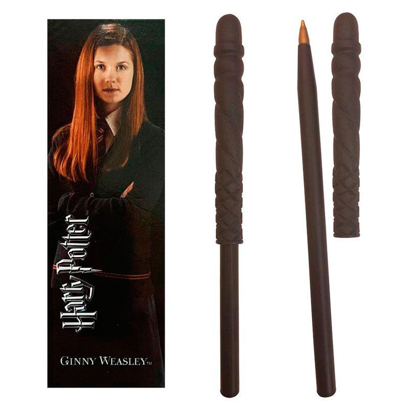 noble collection harry potter ginny weasley wand pen+bookmark multicolore