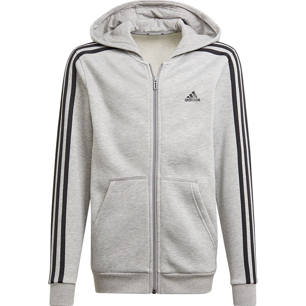 adidas essentials 3 stripes-track suit gris 9-10 years