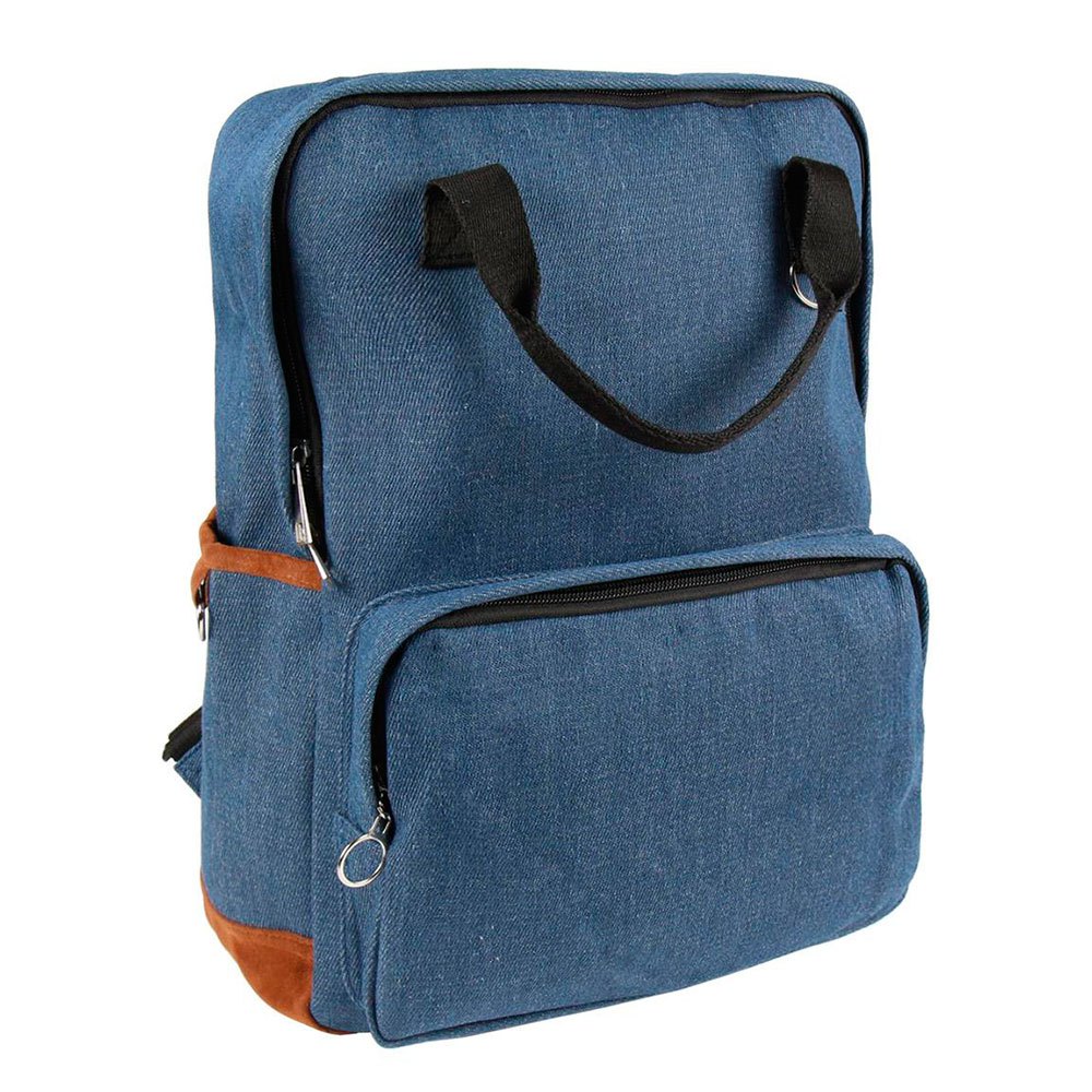 cerda group casual denim backpack bleu