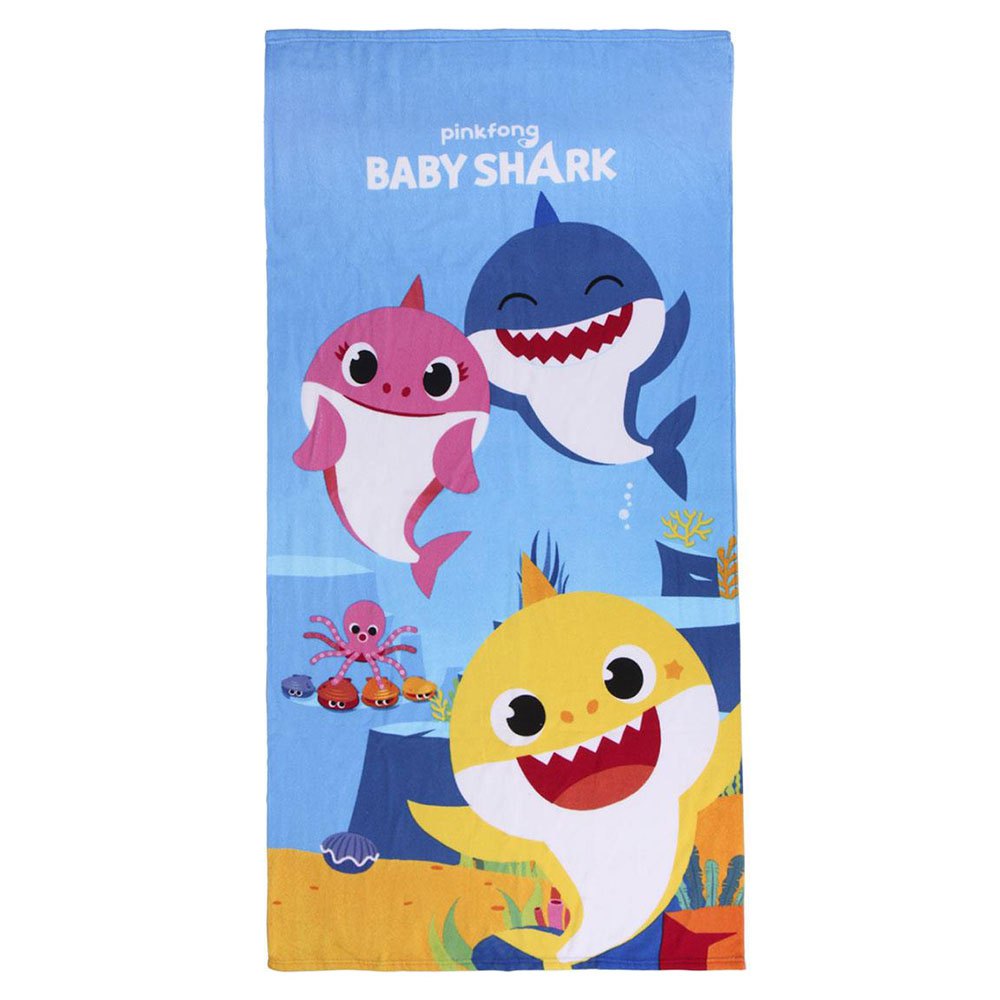 cerda group baby shark towel bleu 140 x 70 cm