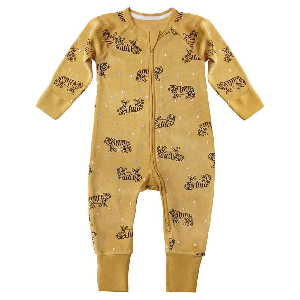 dim kids ad00bhy.a66 zip-up pyjama jaune 18 months