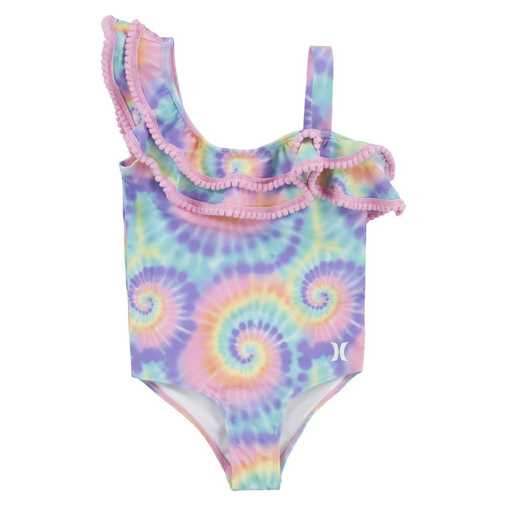 hurley assymetrical ruffle 285305 girl swimsuit multicolore 2t