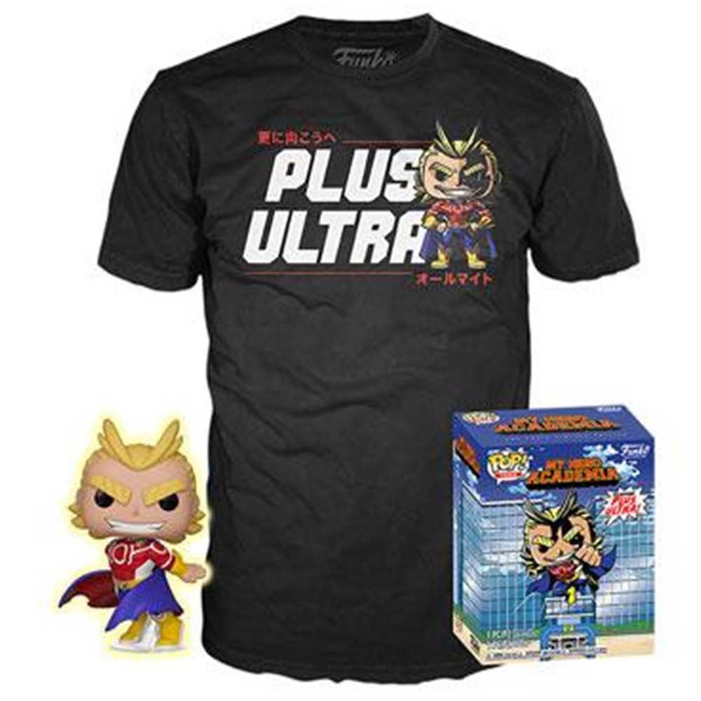 funko pop and short sleeve t-shirt my hero academia all might 9 cm noir l