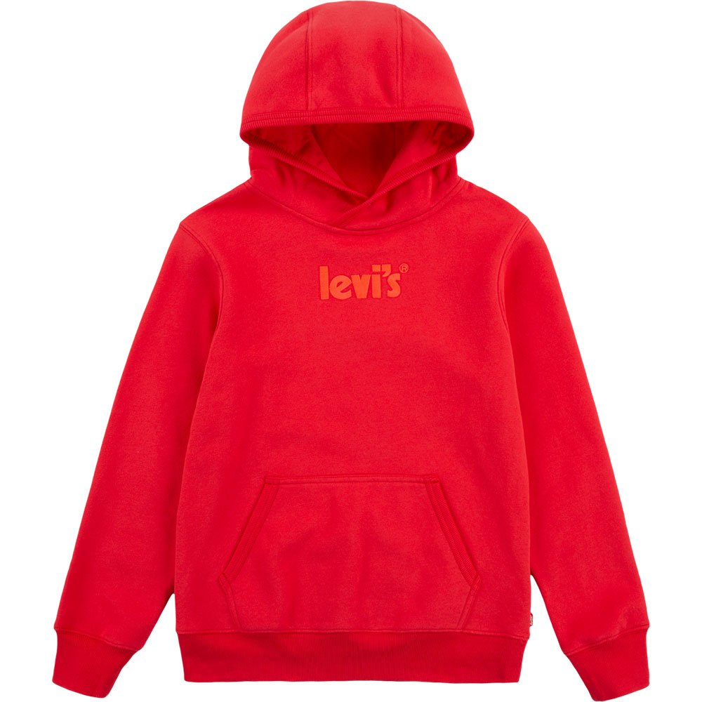 levi´s ® kids logo pullover hoodie rouge 4 years
