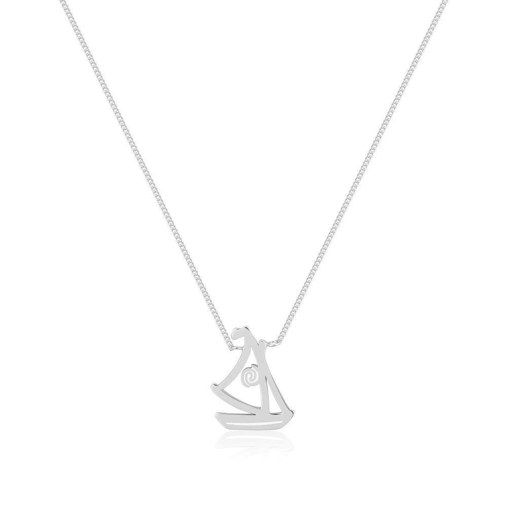 disney moana boat sterling silver necklace multicolore