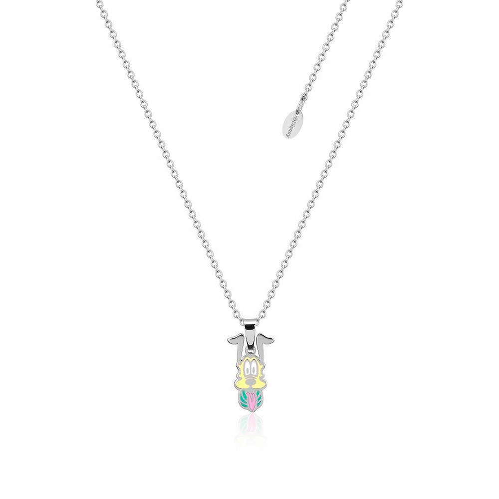 disney pluto stainless steel necklace multicolore