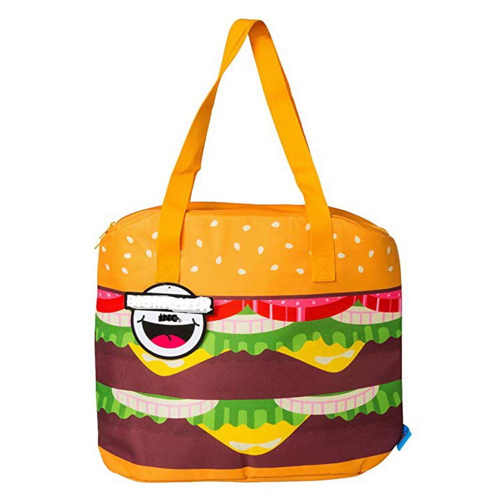 bigmouth inc cheeseburger cooler bag orange 13.9 x 38 x 41.9 cm