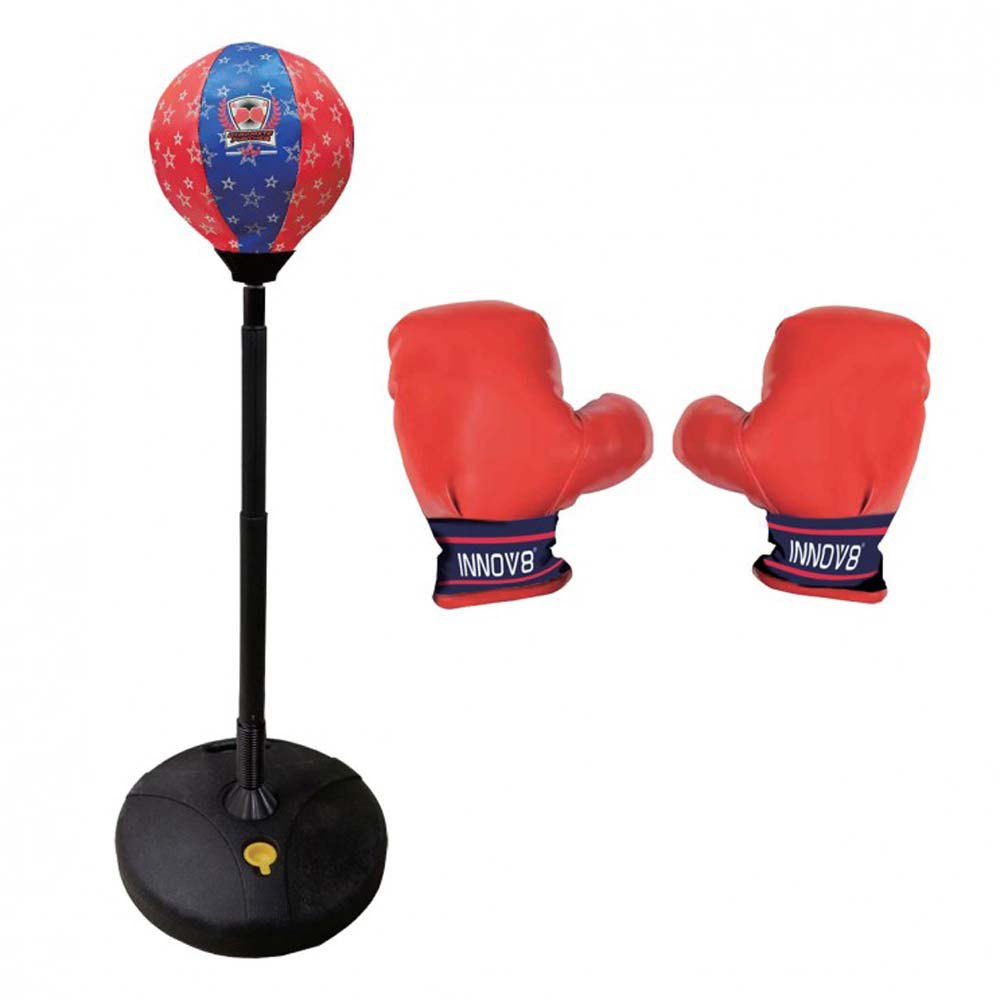 tachan boxing bag and gloves rouge
