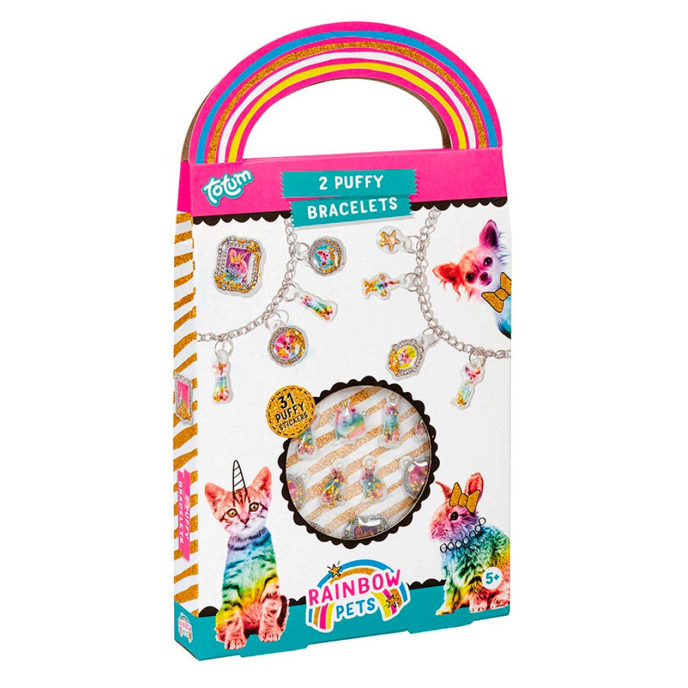 totum rainbow pets creative bracelets+ charms+ stickers 13x24 cm beige