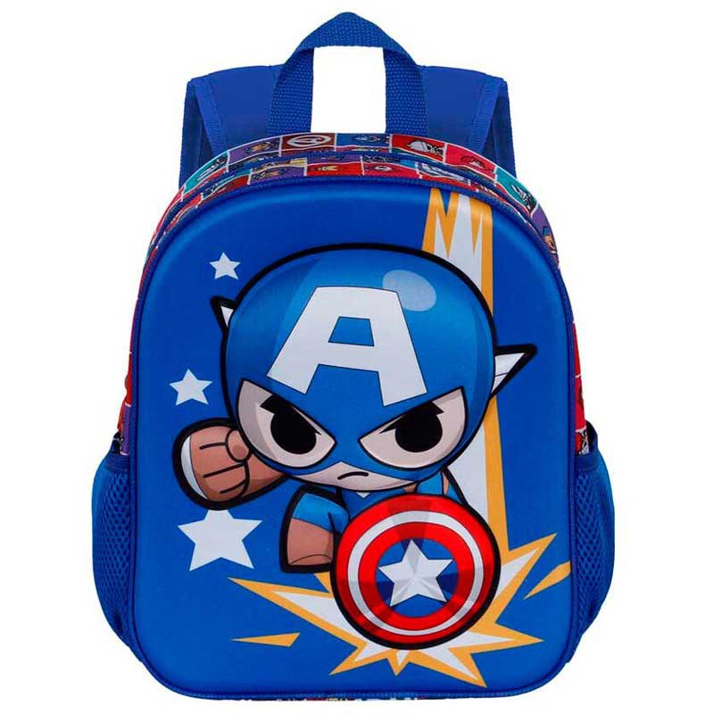 karactermania 3d punch captain america avengers marvel 31 cm backpack bleu