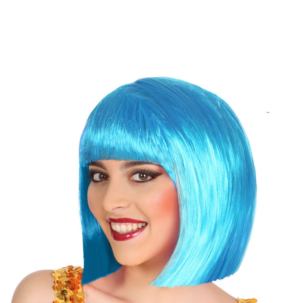 atosa short smooth with bangs wig bleu