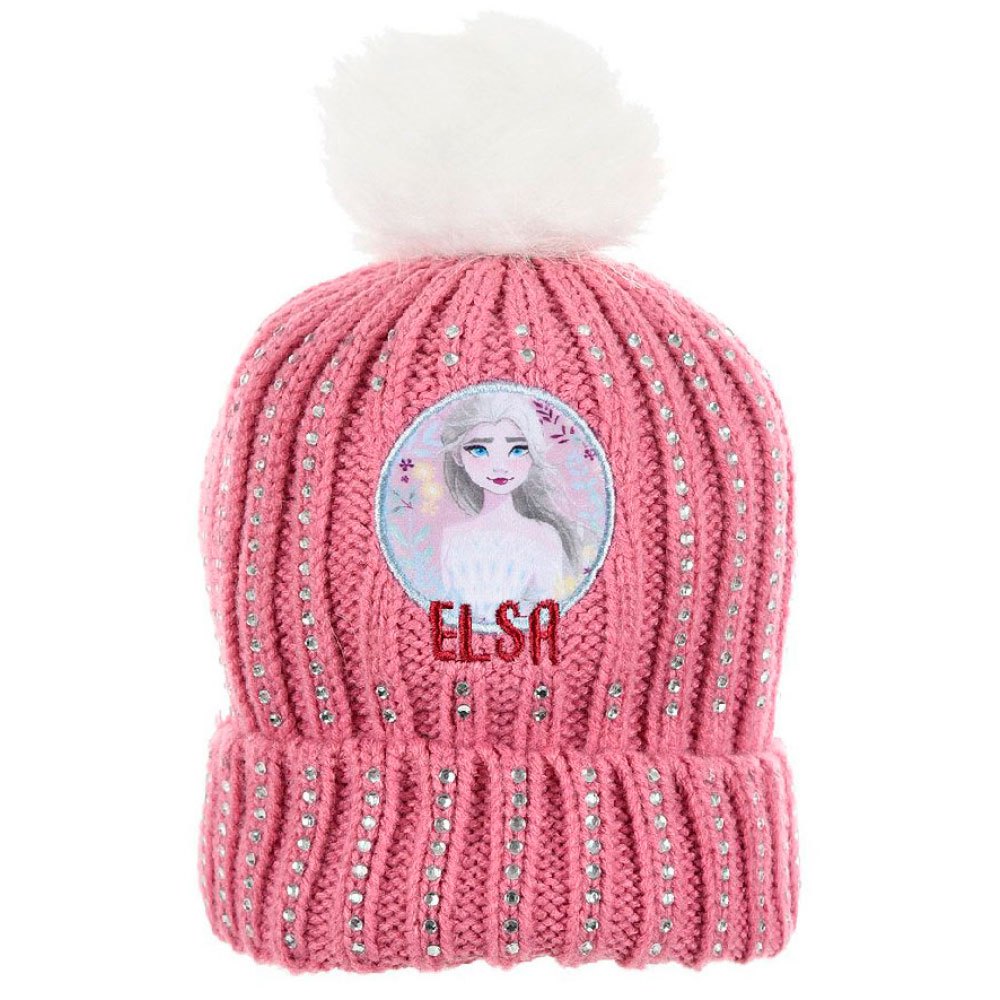 frozen gorro pompon wool and sequins rose