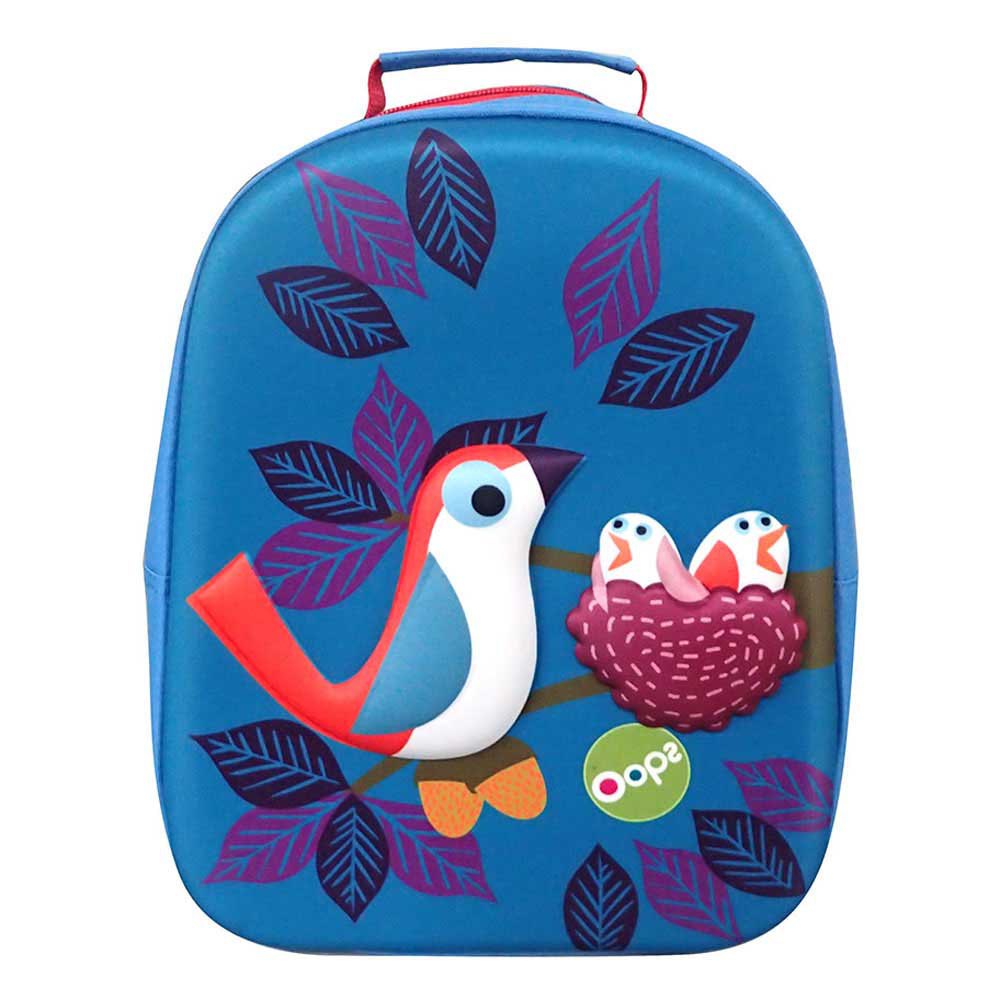 oops 3d soft backpack bird bleu