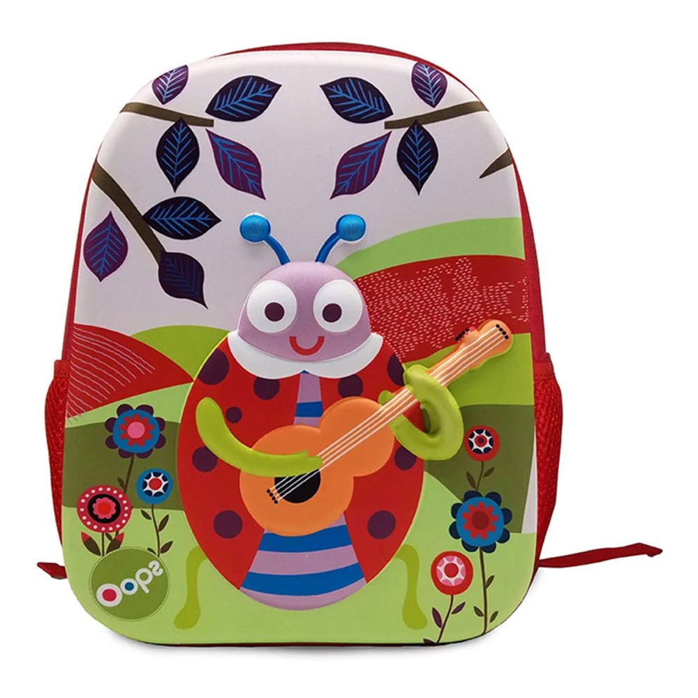 oops 3d soft backpack ladybug rouge