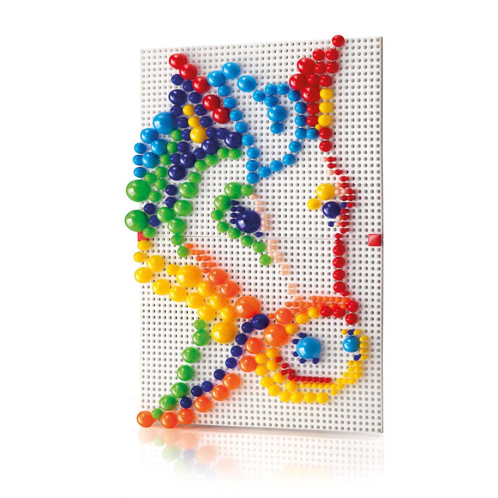 quercetti visual pixel arts 300 pins 6 colours multicolore