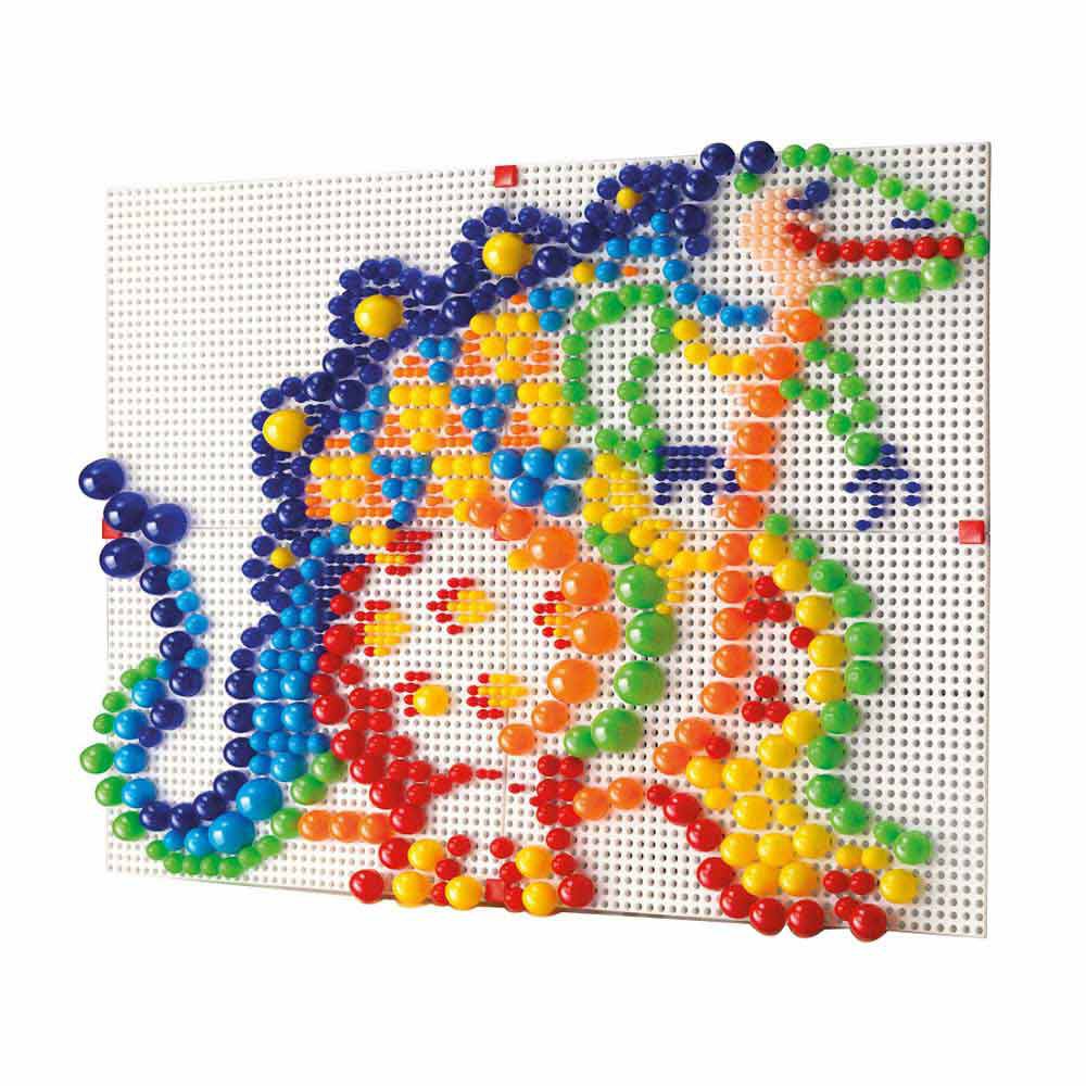 quercetti visual pixel arts small 600 pins 6 colours multicolore