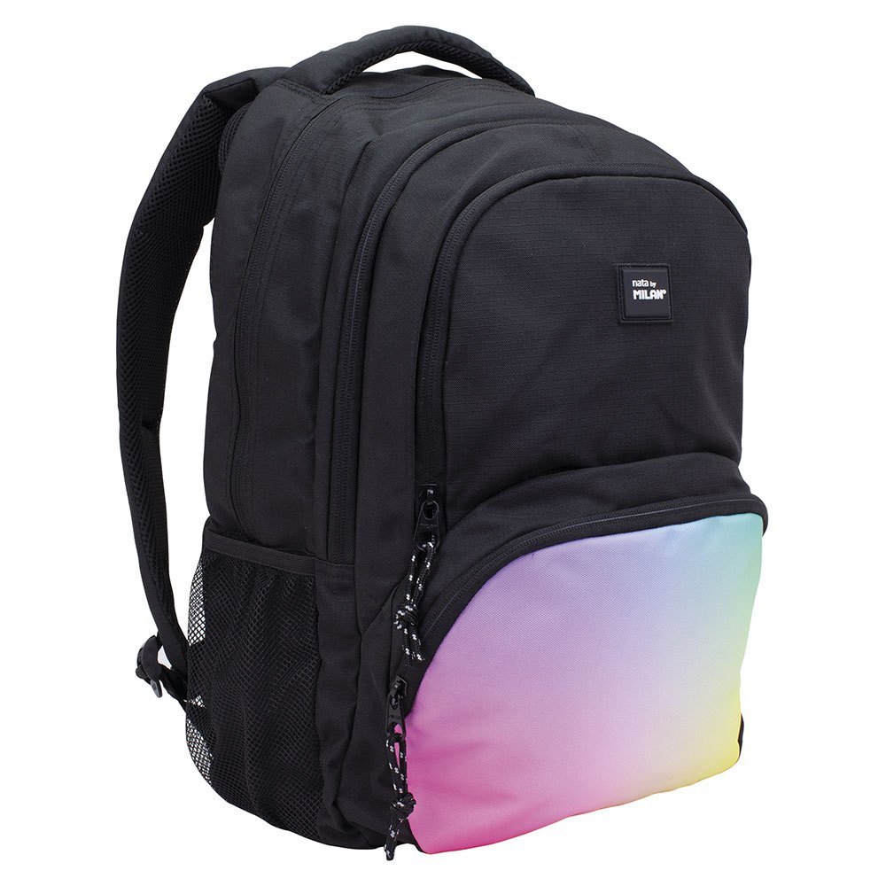 milan 4 zip school backpack 25l sunset series noir