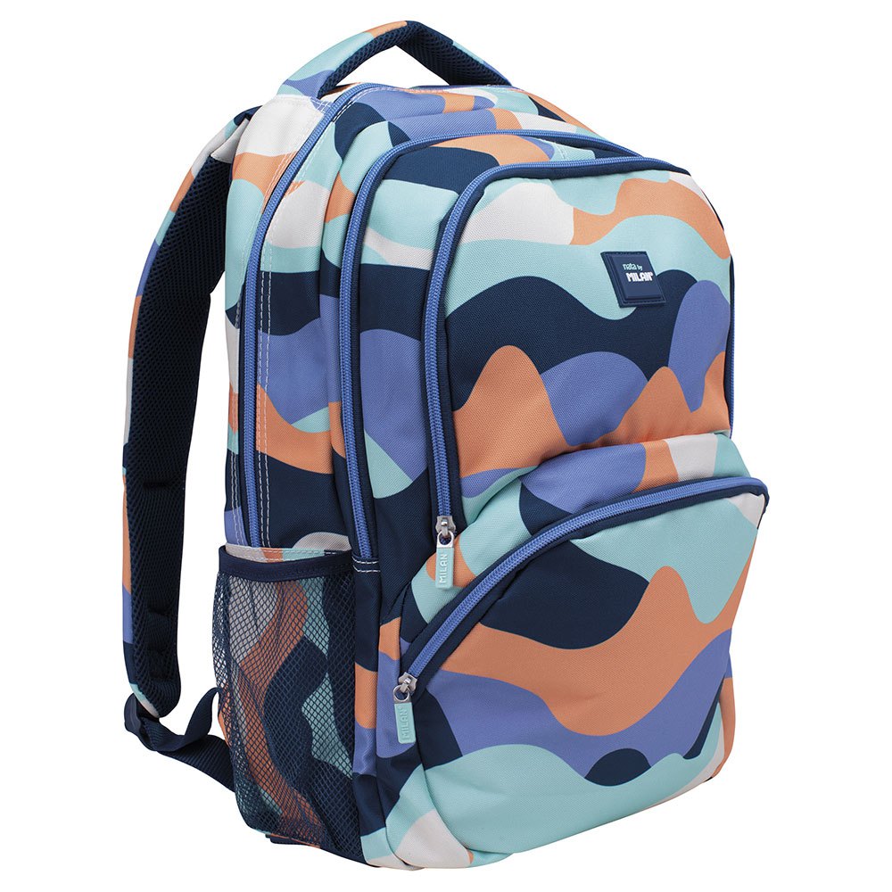 milan 4 zip school backpack 25l the fun series bleu