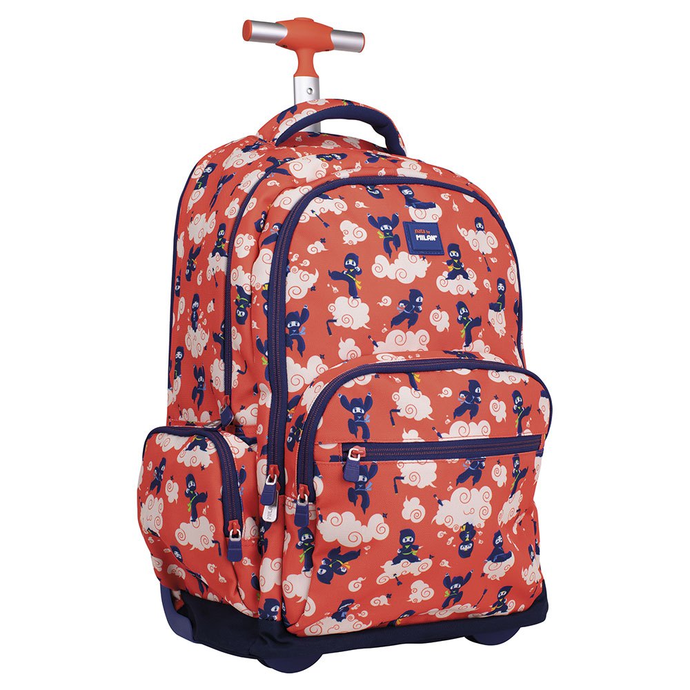 milan 6 zip wheeled backpack 25l ninjutsu special series rouge