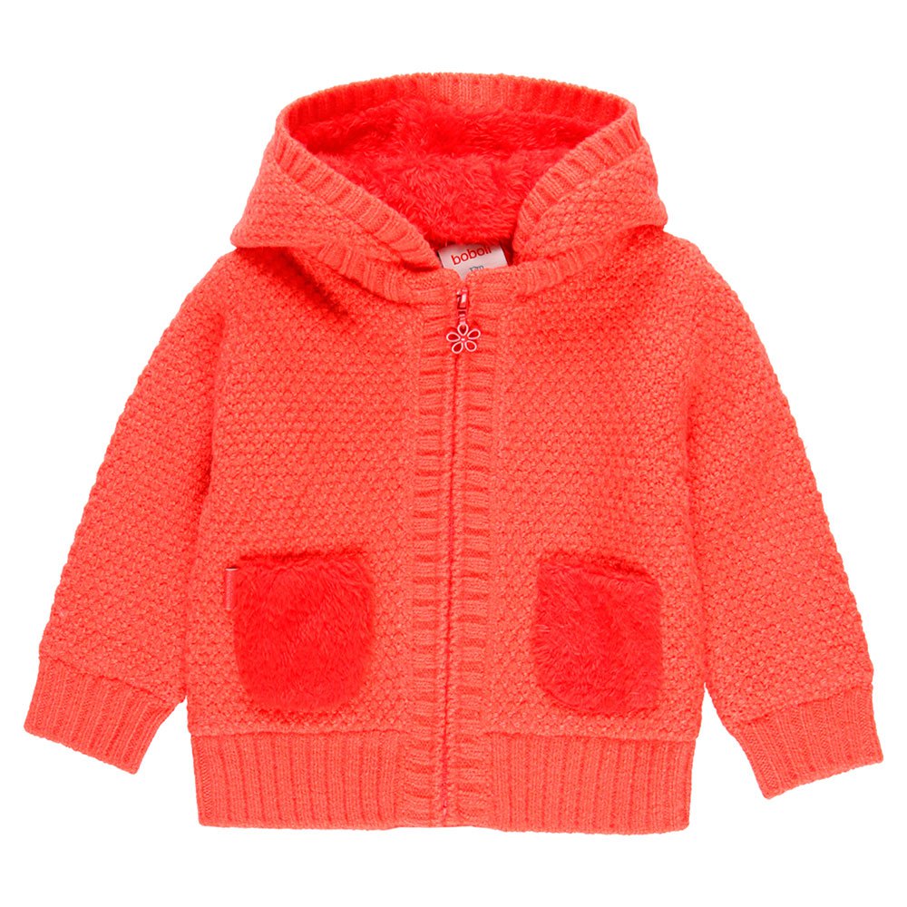 boboli hoody tricotose jacket orange 18 months