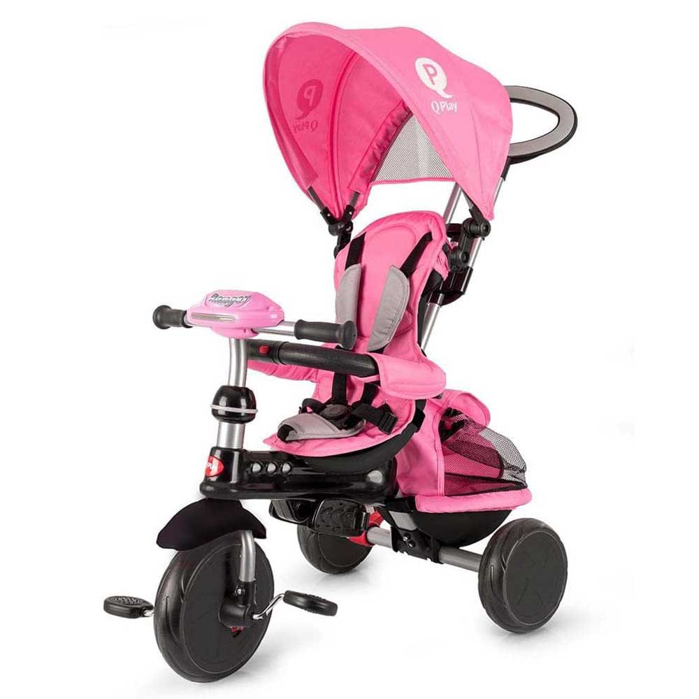 qplay new ranger tricycle deluxe stroller rose