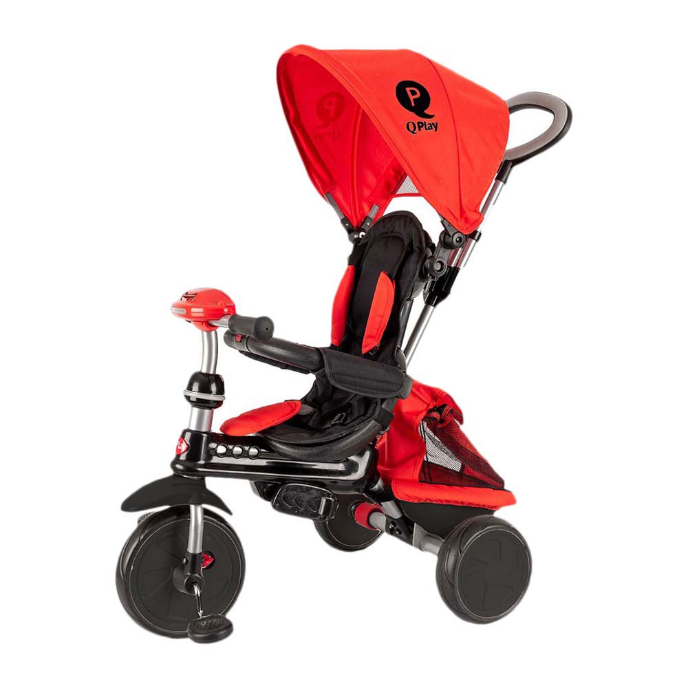 qplay new ranger tricycle deluxe stroller orange