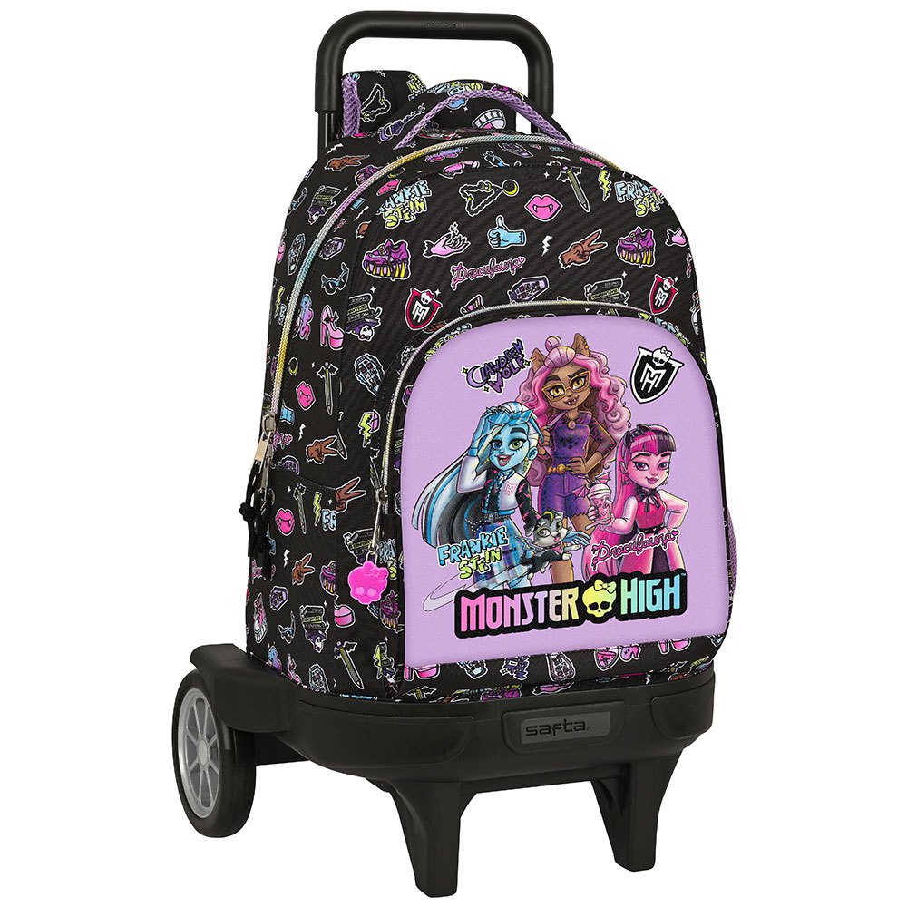 safta monster high ´´creep´´ compact w/removable evo trolley multicolore