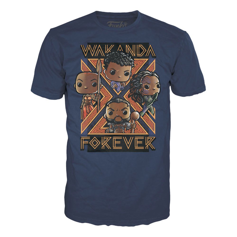 funko black panther: wakanda forever boxed group short sleeve t-shirt marron l