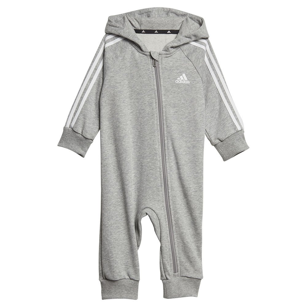 adidas essentials 3 stripes french terry body gris 24 months-3 years