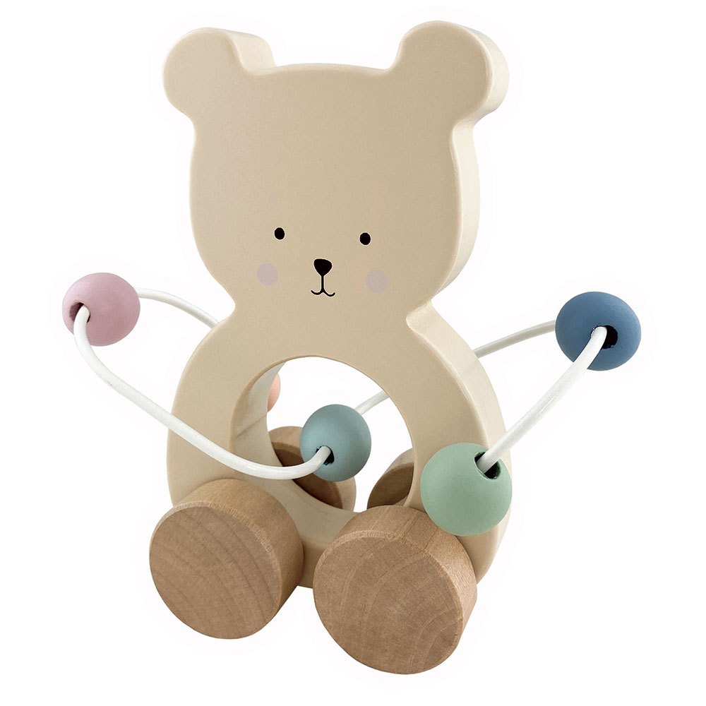 jabadabado pull teddy with abacus doré