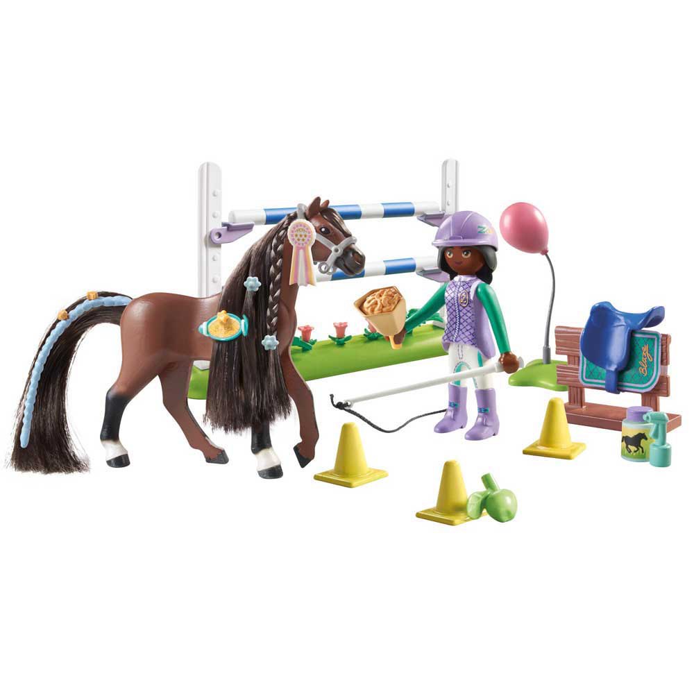playmobil horse jump with zoe and blaze construction game multicolore