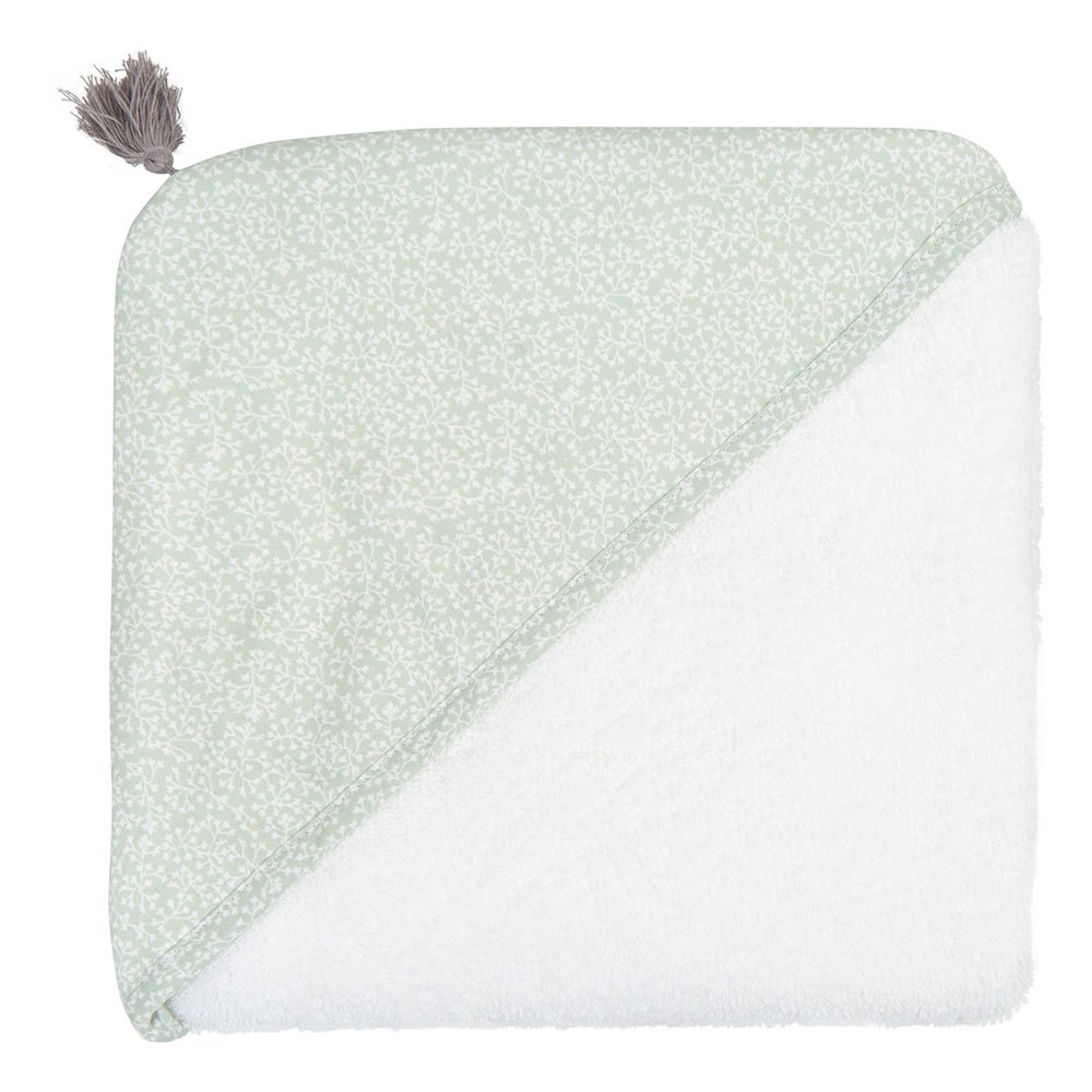 bimbidreams provenza hooded towel 100x100 cm vert,blanc