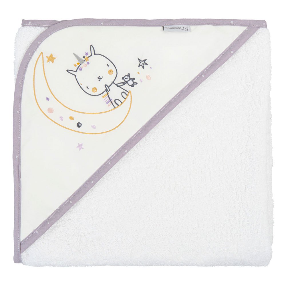 bimbidreams unicorn hooded towel 100x100 cm violet