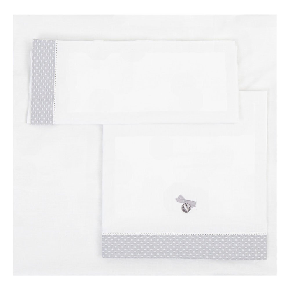 bimbidreams venecia 3 pieces set sheets for cot 60x120 cm blanc