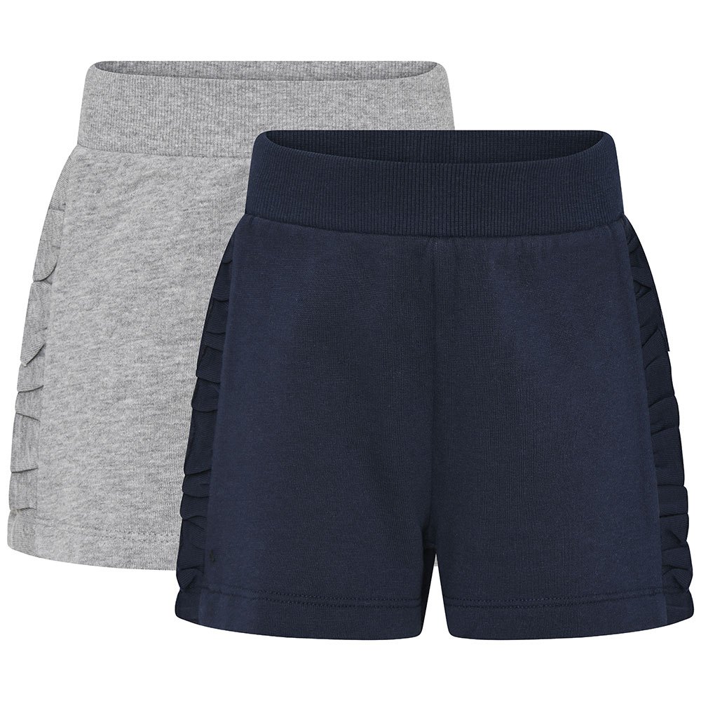 minymo basic sweat 2 pack shorts bleu,gris 6 years