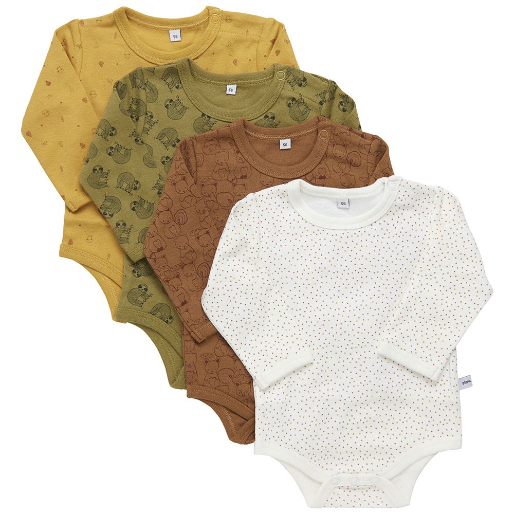 pippi ao-printed 4 pack long sleeve body multicolore 0 months
